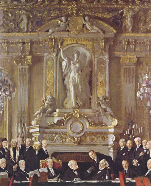 Sir William Orpen A Peace Conference at the Zuai d Orsay Germany oil painting art